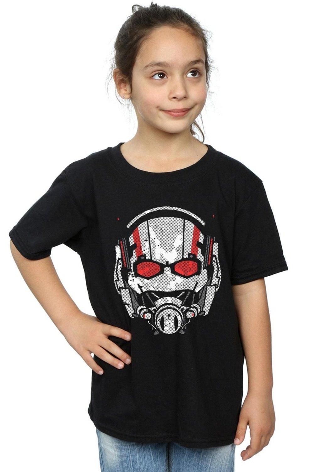 Хлопковая футболка с эффектом потертости «Человек-муравей» Marvel, черный