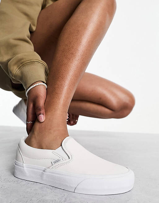 

Белоснежные кроссовки Vans Slip On vr3