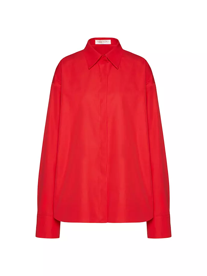 Компактная блузка Popeline Valentino Garavani, красный