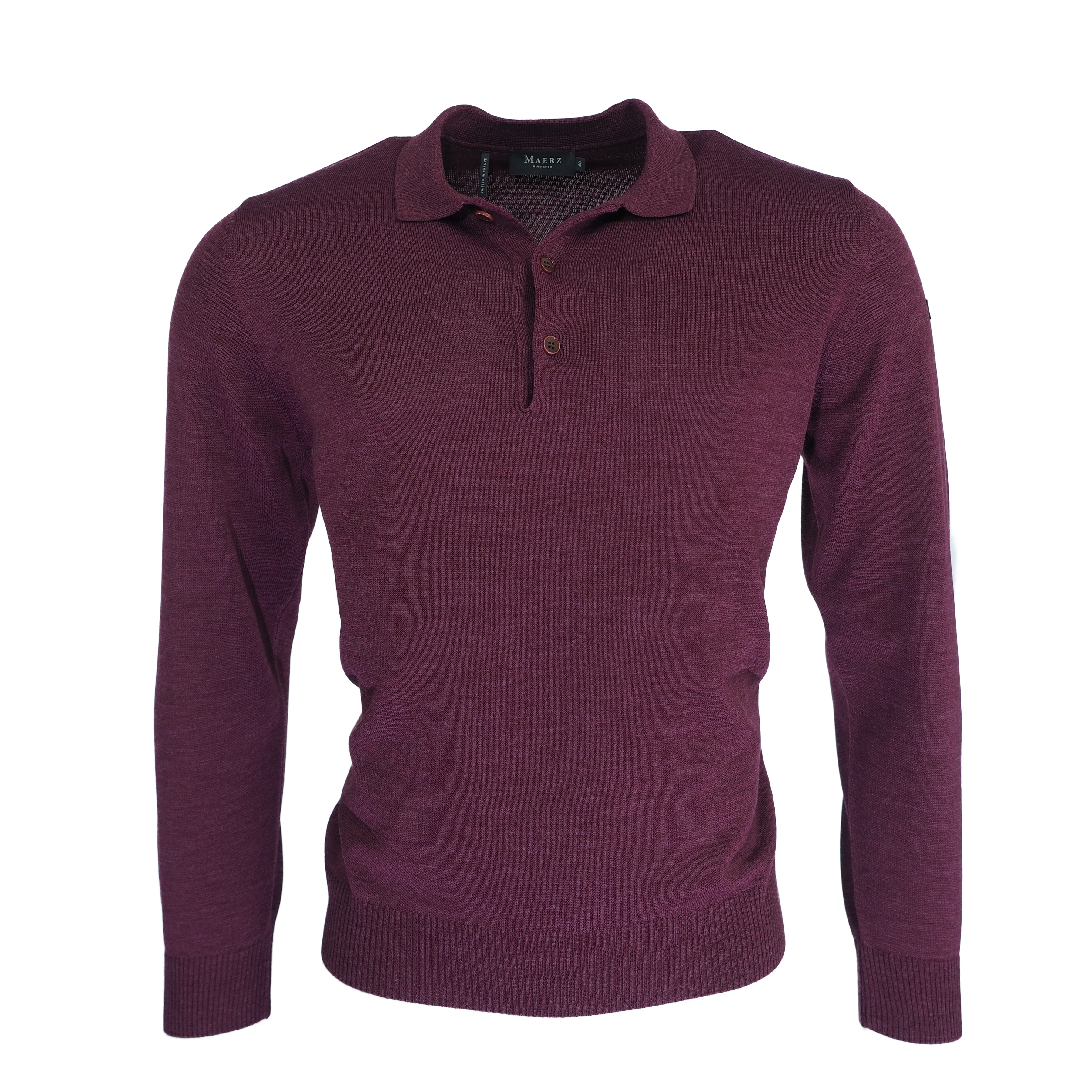 Пуловер März Polokragen Superwash Classic Fit, цвет Brombeer