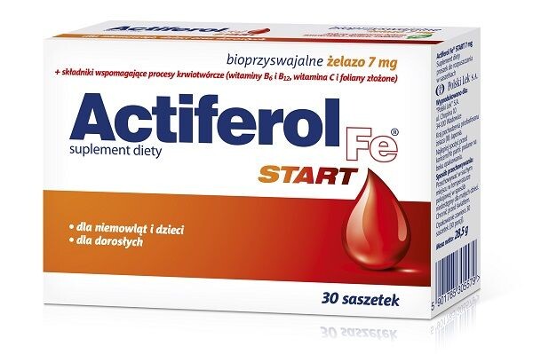 

Утюг в пакетиках Actiferol Fe Start, 30 шт