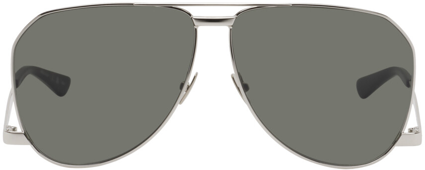 

Серебряные солнцезащитные очки SL 690 Dust Saint Laurent, цвет Silver/Gray/Silver