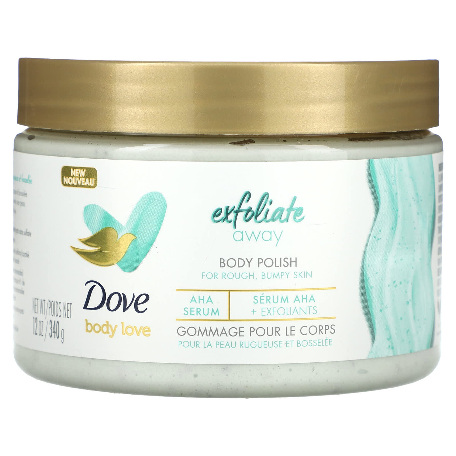 

Body Love, отшелушивающий лак для тела, 340 г (12 унций), Dove