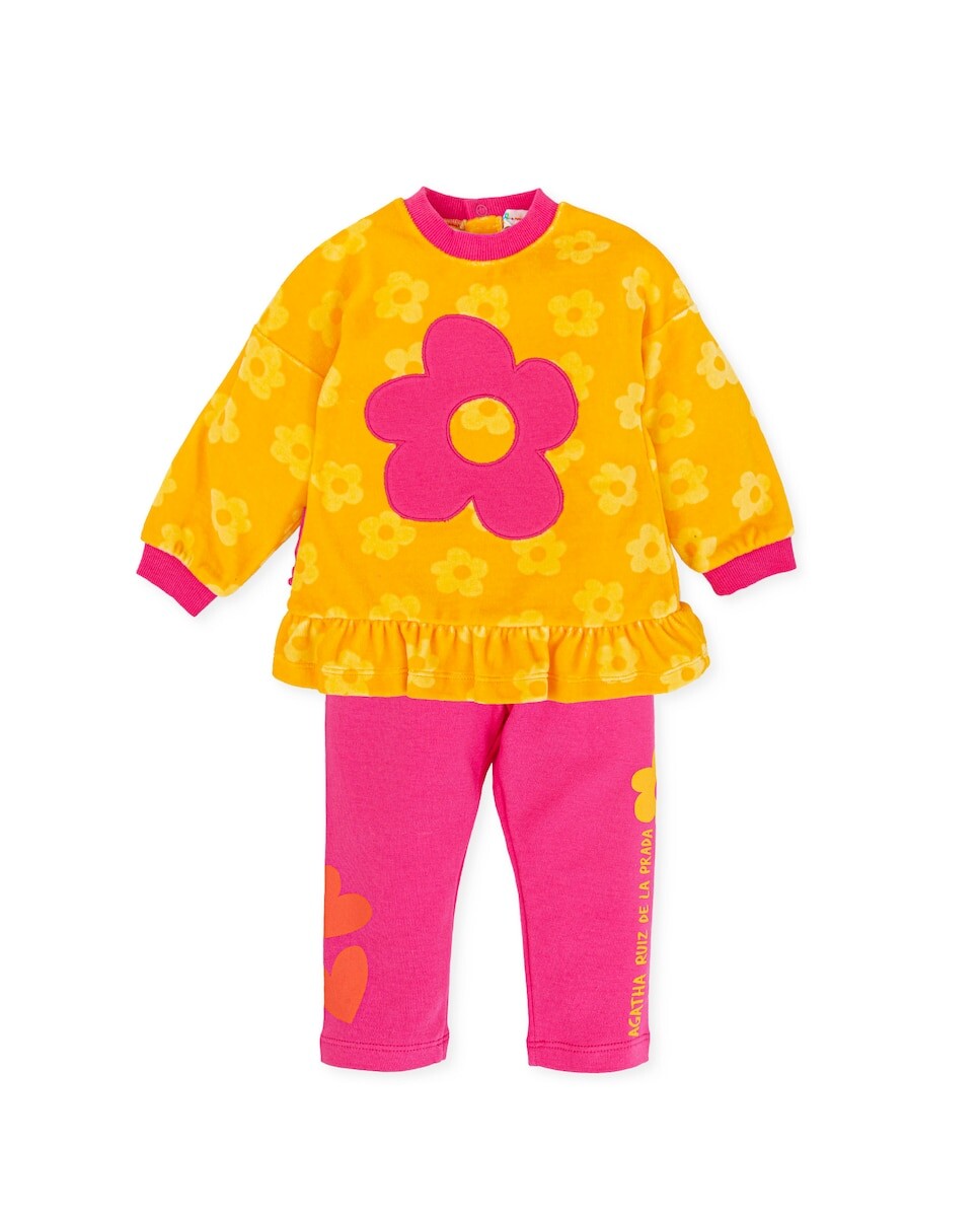 

Комплект из двух предметов для девочки с принтом AGATHA RUIZ DE LA PRADA, желтый