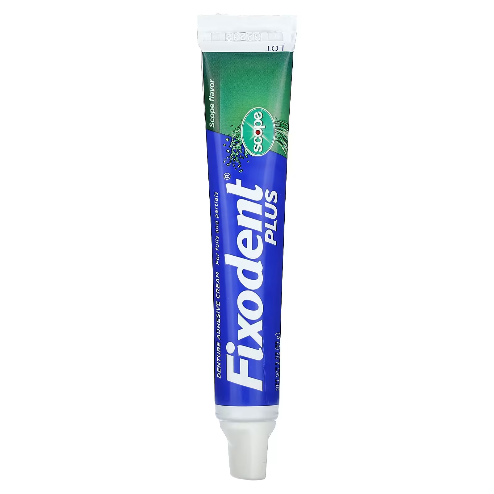 Стоматологический клей-крем Fixodent Plus, 2 унции (57 г) fixodent plus зубной адгезивный крем ароматизатор scope 57 г 2 унции