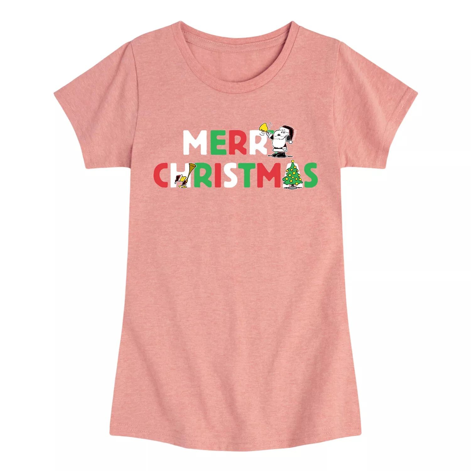 

Футболка с рисунком Peanuts Merry Christmas для девочек 7–16 лет Licensed Character