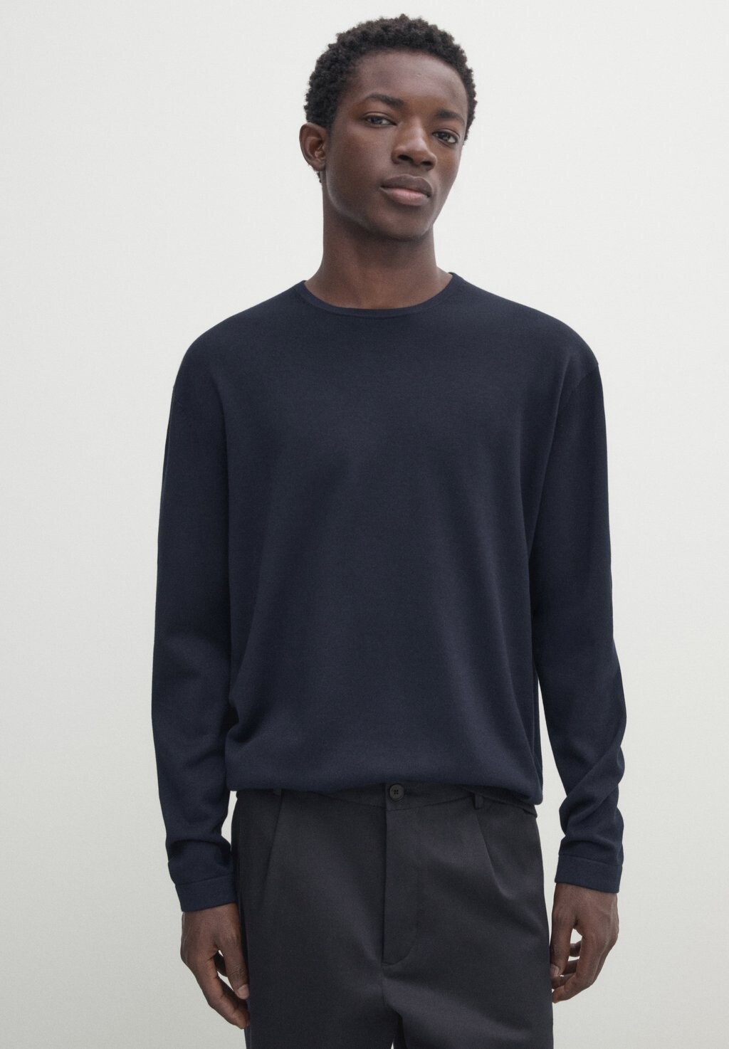 

Толстовка CREW NECK Massimo Dutti, цвет mottled dark blue