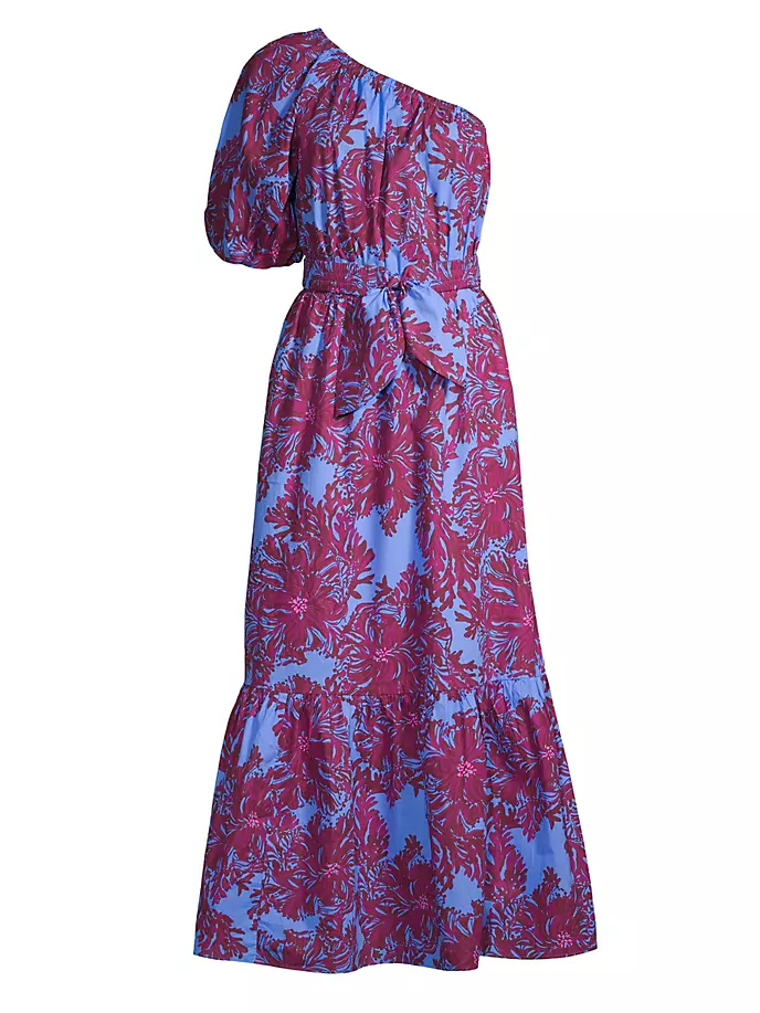 Платье макси Zelalynn из хлопка с цветочным принтом Lilly Pulitzer, синий