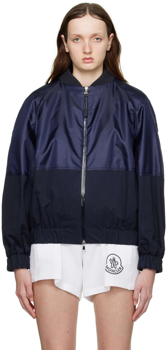 

Темно-синяя куртка-бомбер Moncler Gobie, Синий