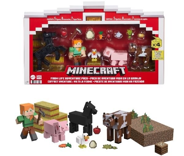 

Пакет приключений Minecraft Farm Life, фигурки фермы, Mattel