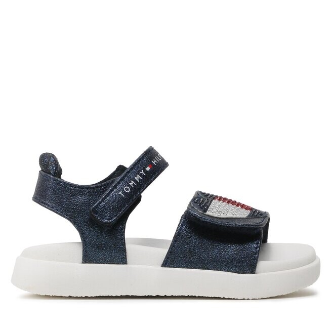 

Сандалии Tommy Hilfiger Strass Heart Velcro Sandal T1A2-32752-1367 M Blue 800, темно-синий