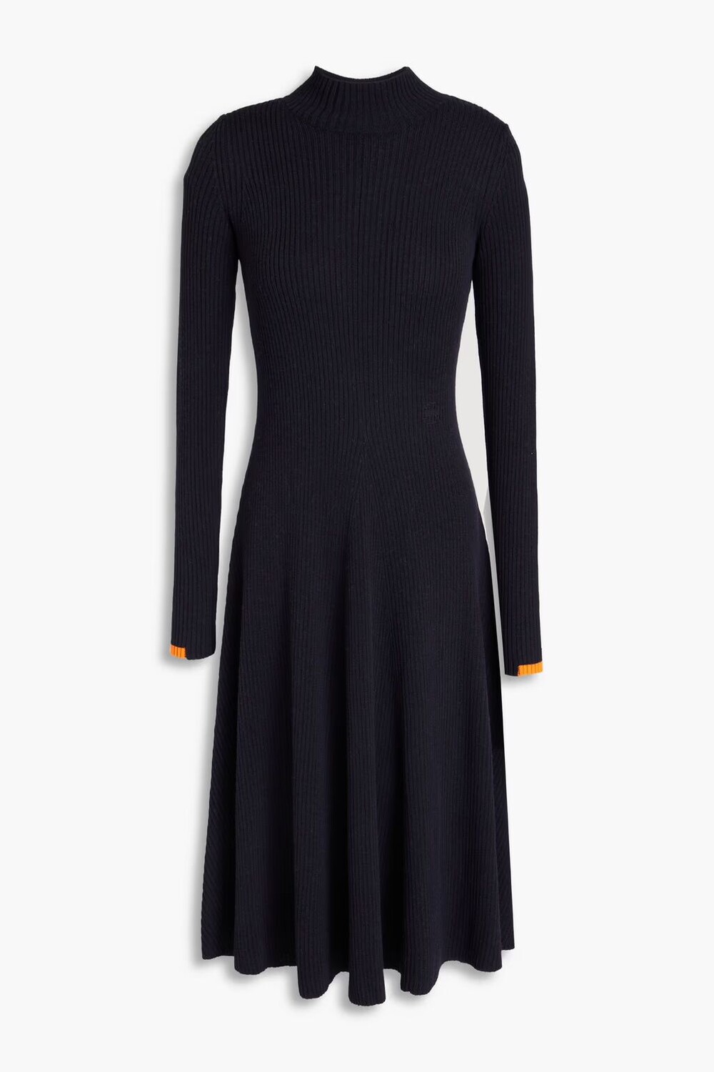 

Платье в рубчик из смесовой шерсти Tory Burch, темно-синий