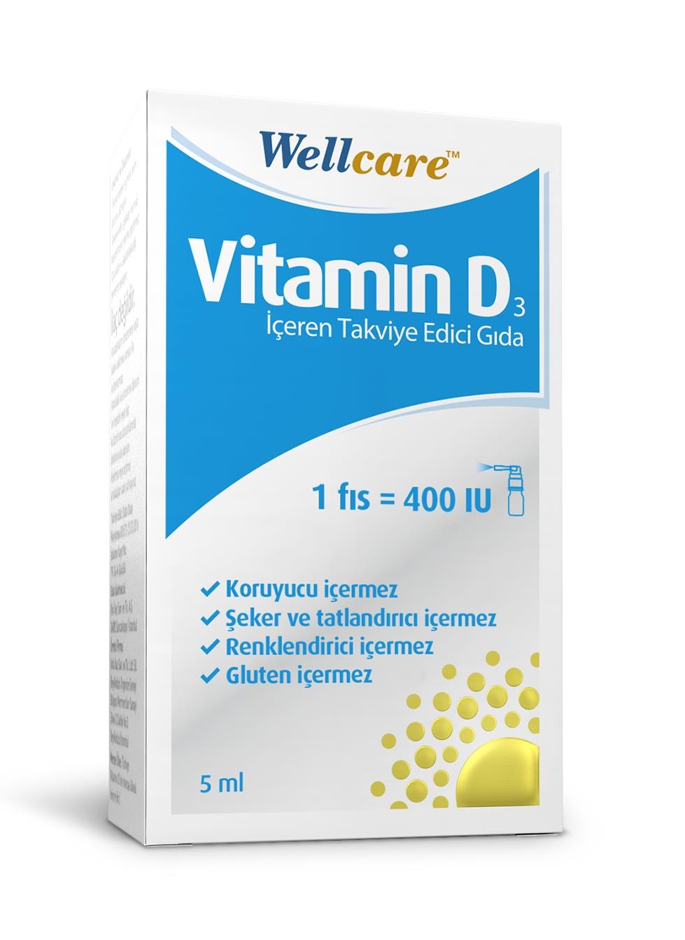 Wellcare Витамин D3 400 МЕ спрей 5 мл