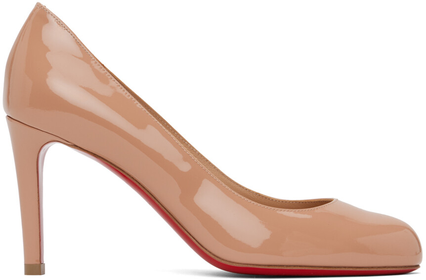 

Бежевые туфли-лодочки на каблуке Christian Louboutin, Бежевый