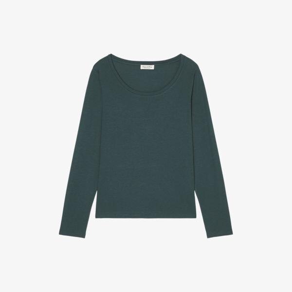 

Футболка из смесового хлопка с круглым вырезом и длинными рукавами Marc O'Polo, цвет night pine
