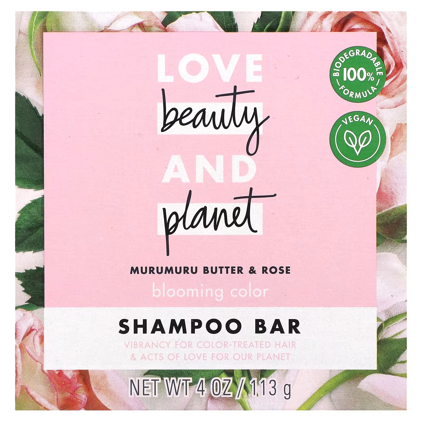 Шампунь Love Beauty and Planet Blooming Color Murumuru Butter & Rose nair средство для удаления волос крем для душа натуральное кокосовое масло и витамин e 357 г 12 6 унции