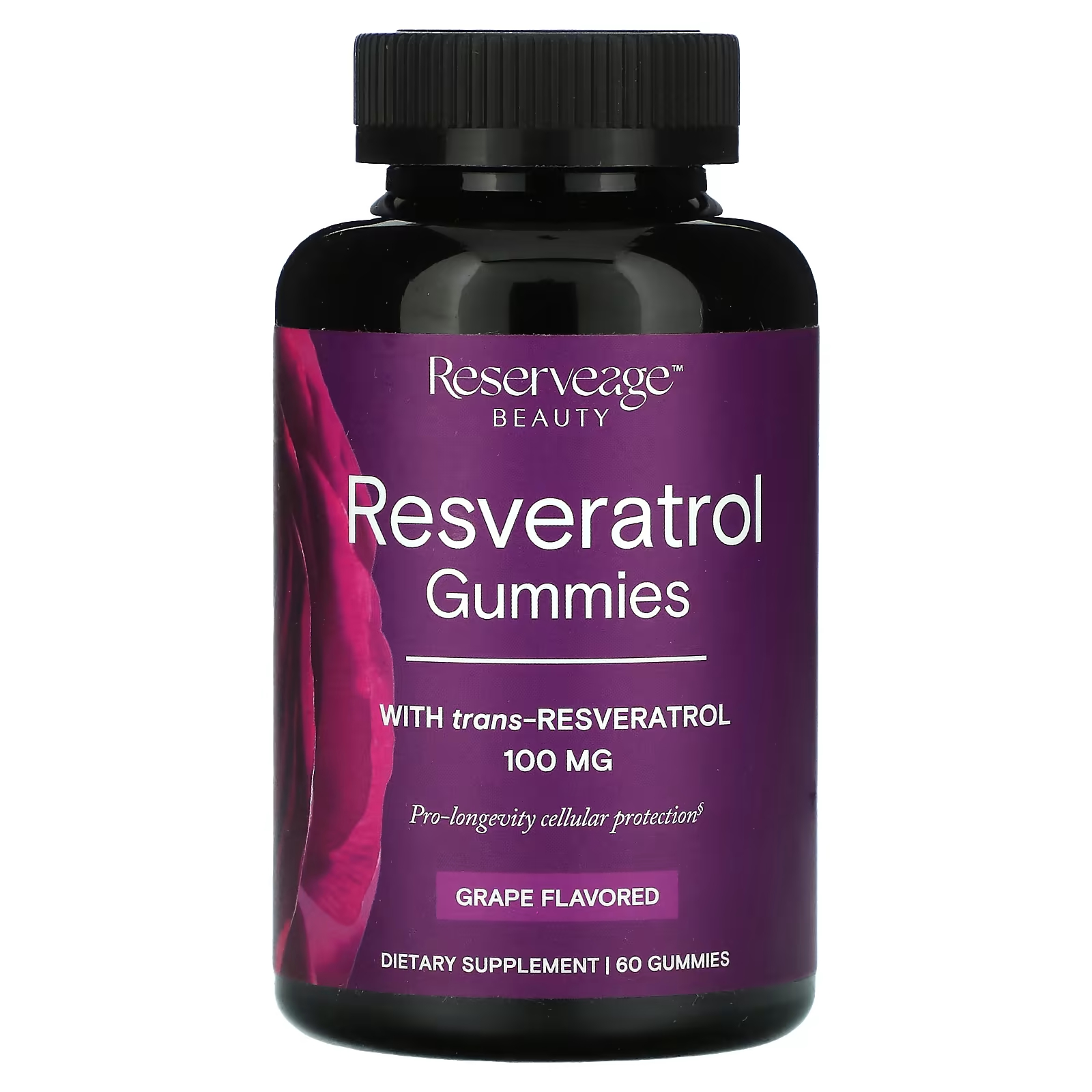 Ресвератрол со вкусом винограда Reserveage Beauty 100 мг, 60 жевательных таблеток (50 мг на таблетку)