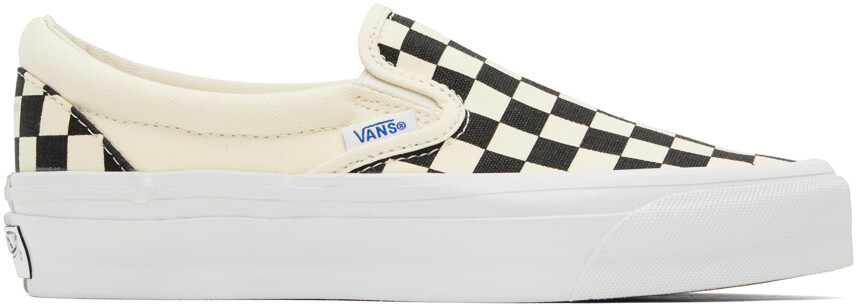 

Кремового цвета кроссовки без шнуровки Reissue 98 LX Vans, цвет Checkerboard black/Off white, Бежевый, Кремового цвета кроссовки без шнуровки Reissue 98 LX Vans, цвет Checkerboard black/Off white