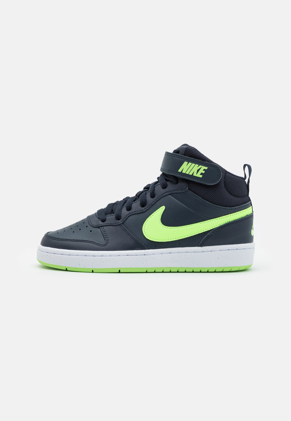 

Высокие кроссовки Court Borough Mid 2 Nike, цвет dark obsidian/lime blast/white