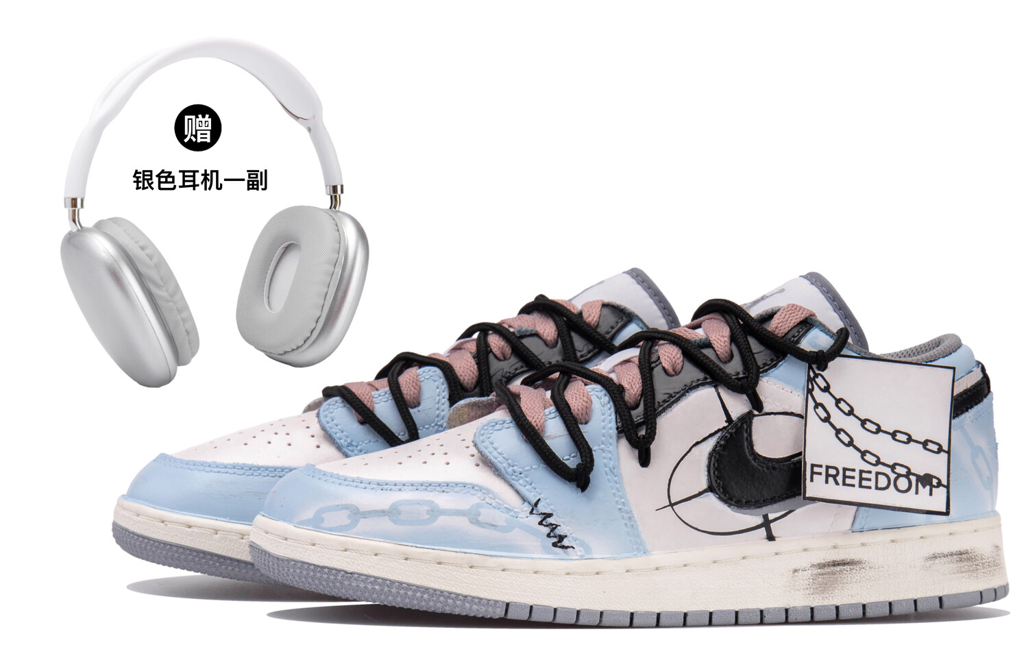 

Кроссовки Air Jordan 1 Vintage Basketball Shoes Men Low-top White/blue, белый/синий