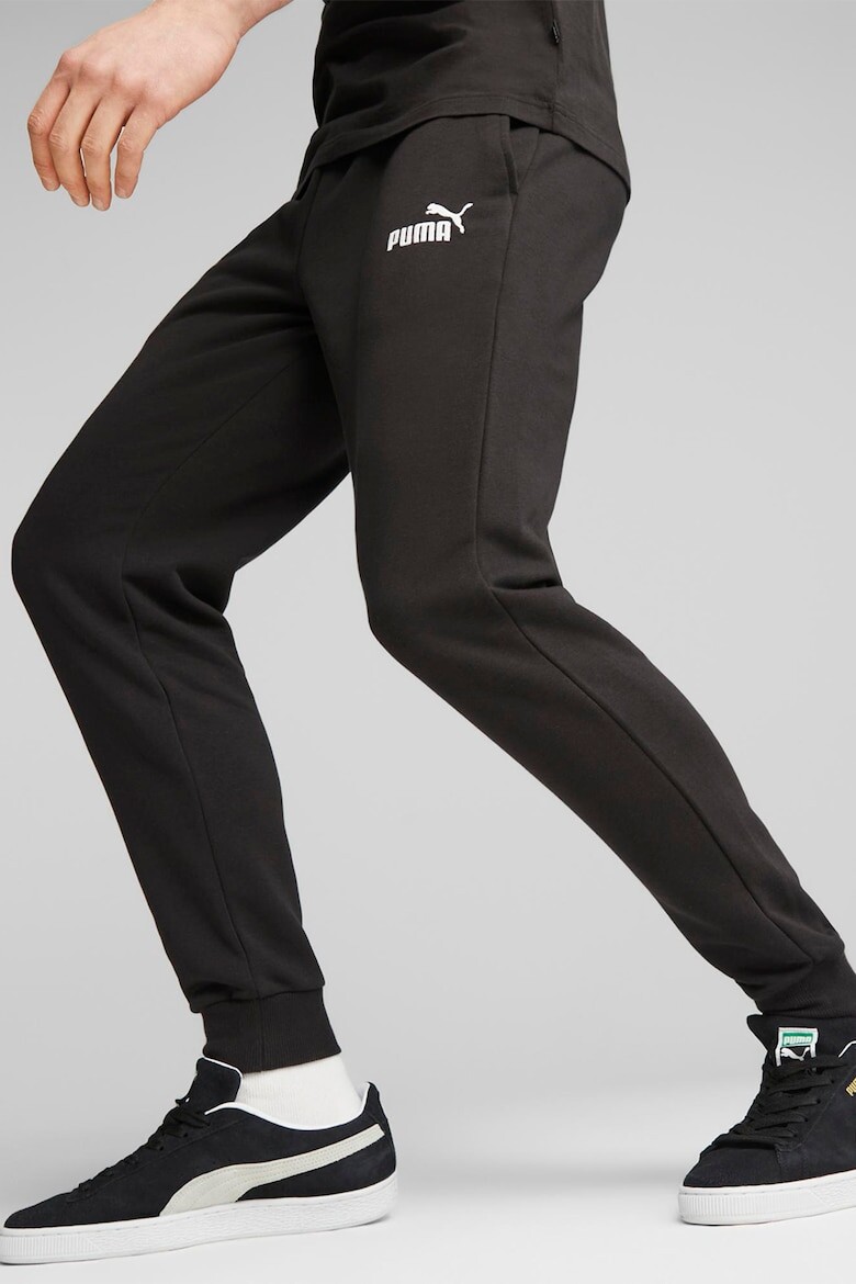 

Приподнятые хлопковые спортивные штаны с косыми карманами Puma, черный