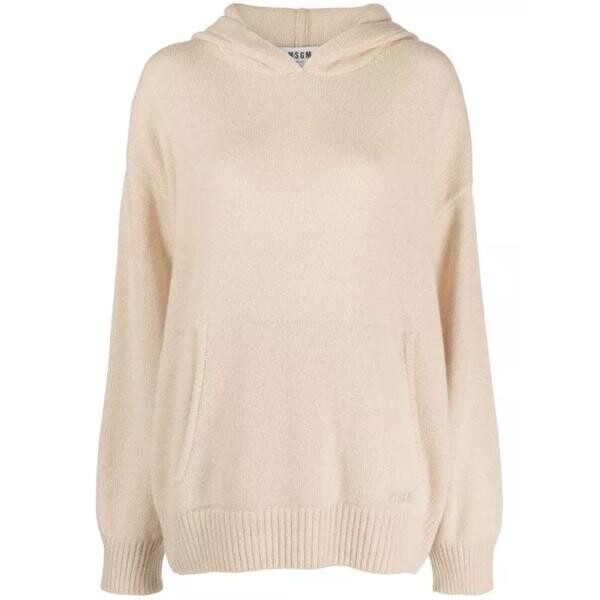 

Футболка beige brushed-effect knitted hoodie Msgm, бежевый