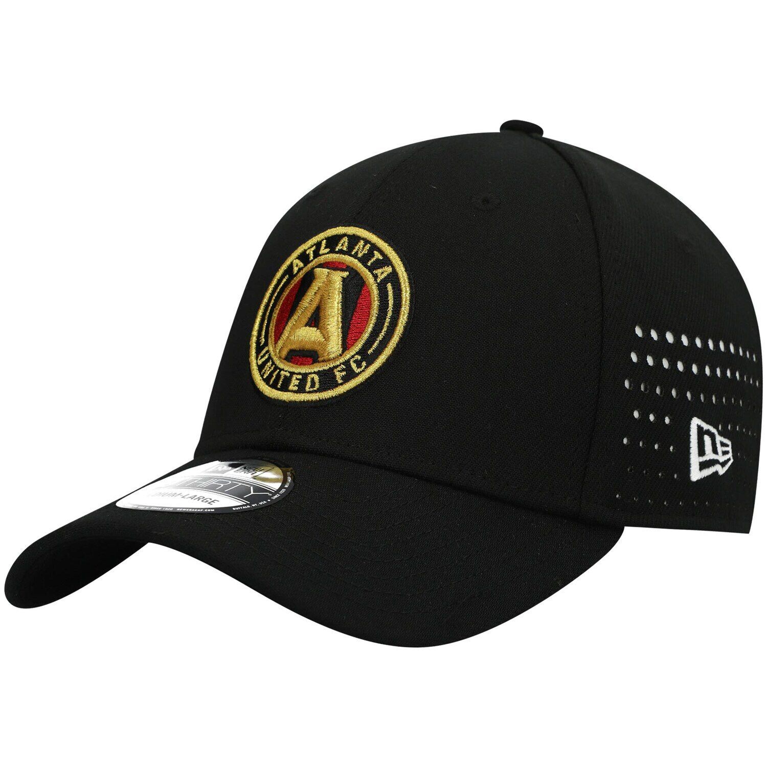 

Черная мужская гибкая кепка New Era Atlanta United FC 39THIRTY