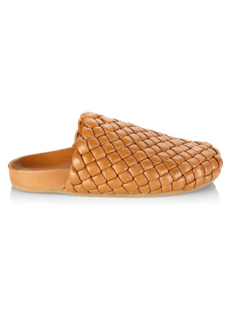 

Плетеные кожаные сабо Levi Loeffler Randall, цвет Dark Sand