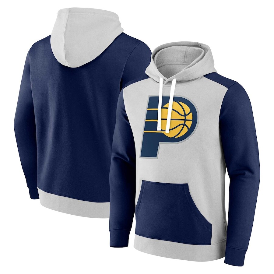 

Пуловер с капюшоном Fanatics Branded Indiana Pacers, серый