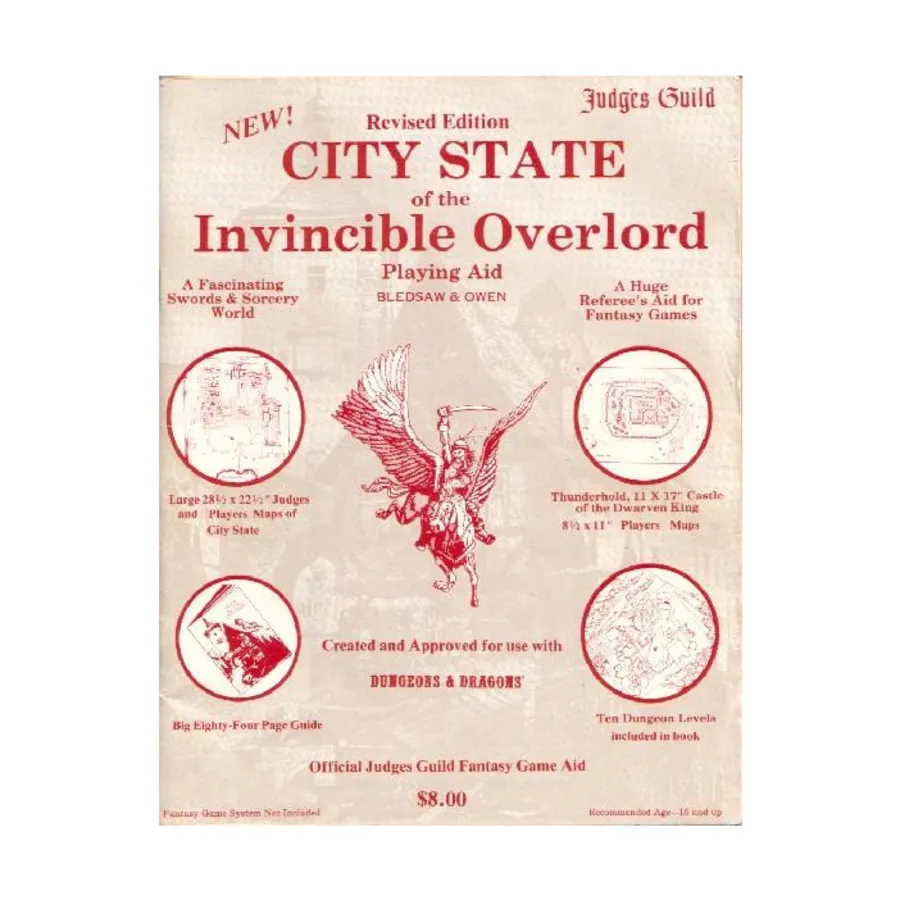 

Модуль City State of the Invincible Overlord (Revised Edition, 1st Printing), Dungeons & Dragons Fantasy Modules (A - C) (Judges Guild)