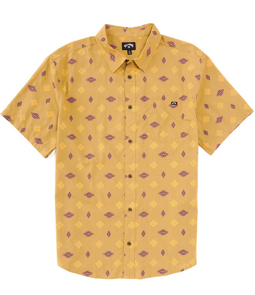 Рубашка с короткими рукавами и принтом Billabong Sundays, золотой
