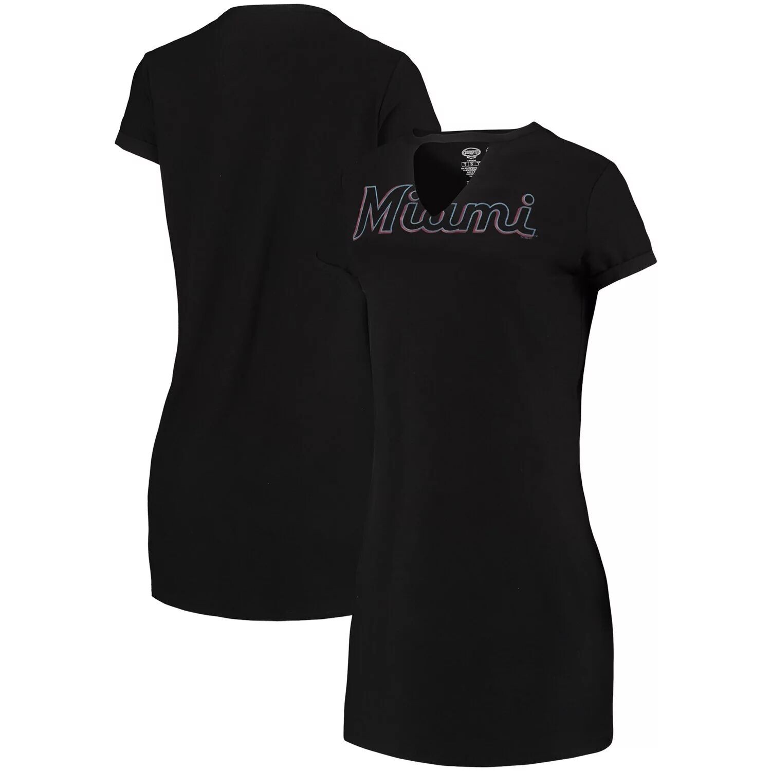 

Женская черная футболка Concepts Sport Miami Marlins Fairway Night, Черный