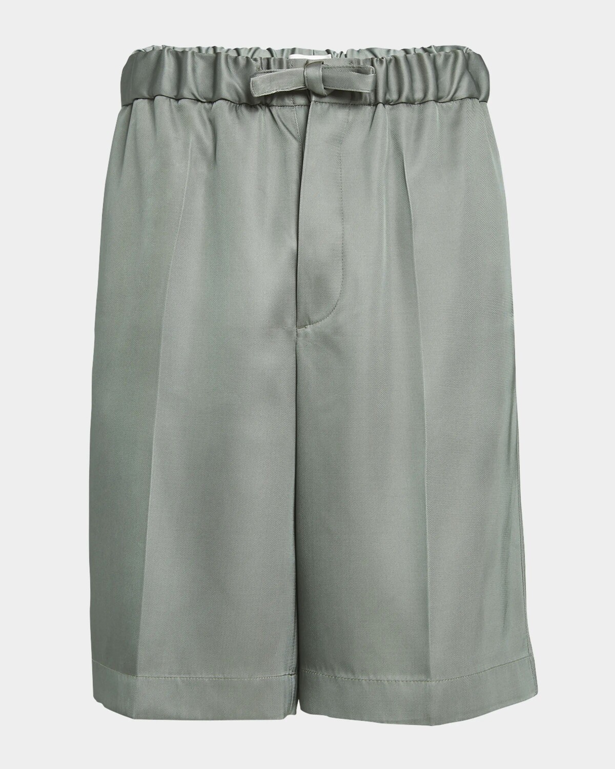 

Мужские атласные шорты широкого кроя Jil Sander, цвет Slate Gree