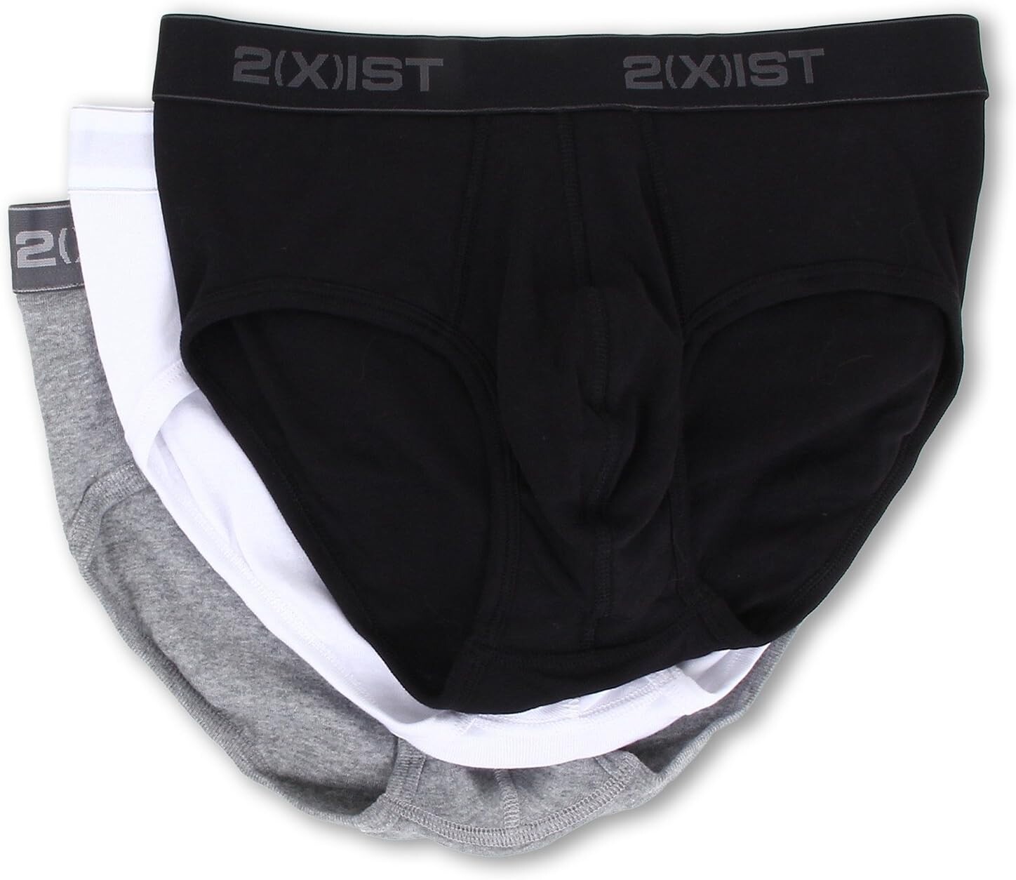 

Трусы 2(X)IST 3-Pack ESSENTIAL Contour Pouch Brief, цвет White/Black/Grey