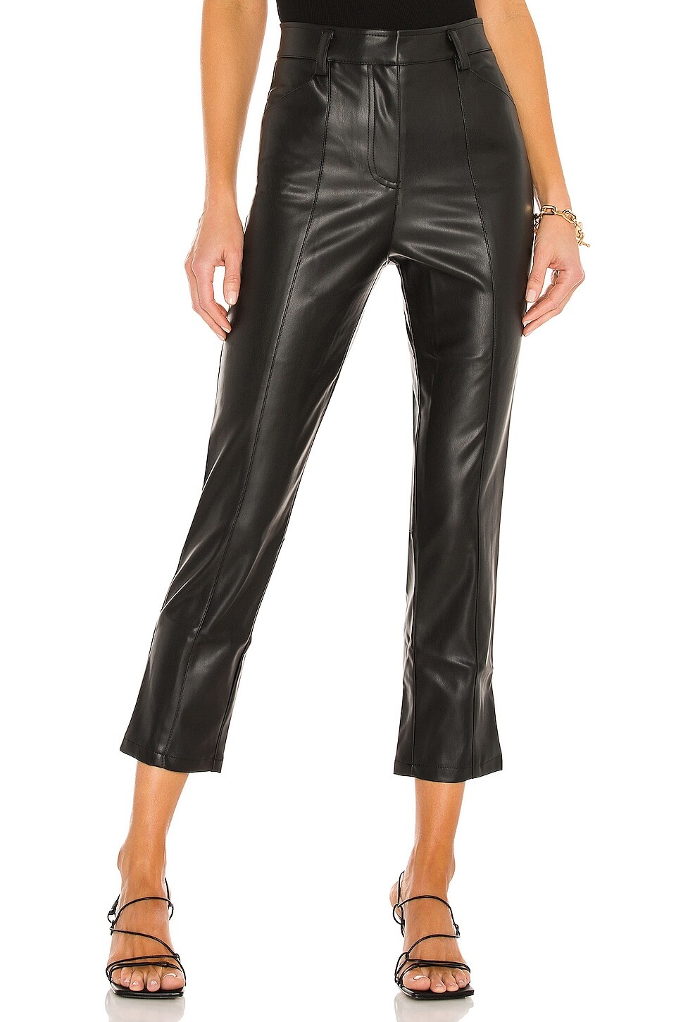 

Брюки LBLC The Label Jen Faux Leather Trouser, черный