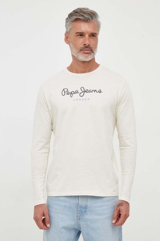 

Футболка с длинными рукавами, хлопок Pepe Jeans, бежевый