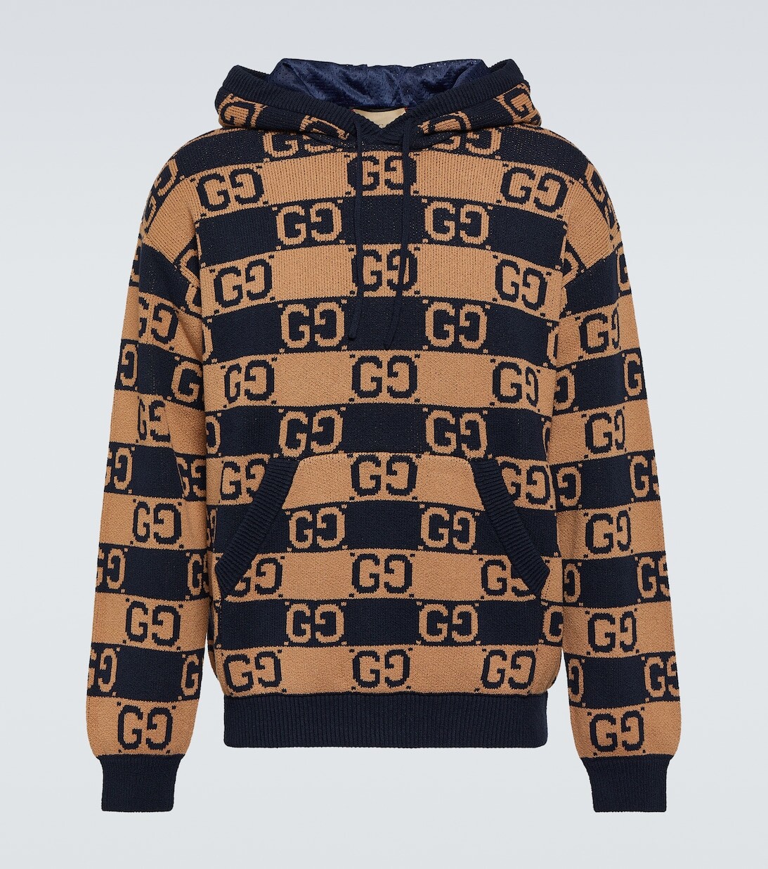 

Худи с жаккардовым узором GG Gucci, бежевый