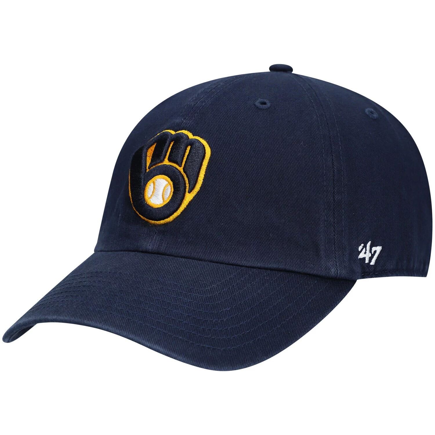 

Мужская темно-синяя регулируемая кепка Milwaukee Brewers Home Clean Up '47