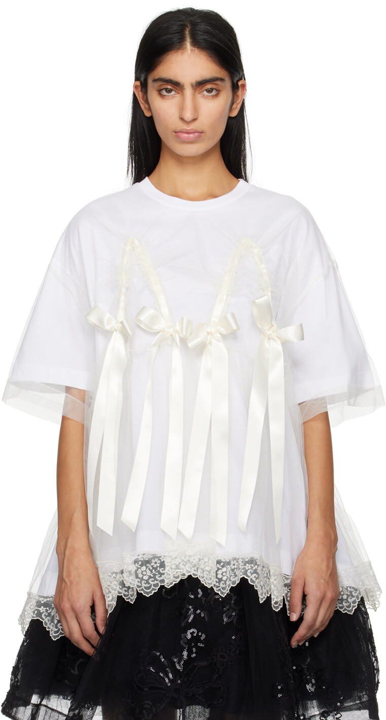 

Белая футболка с подкладкой Simone Rocha