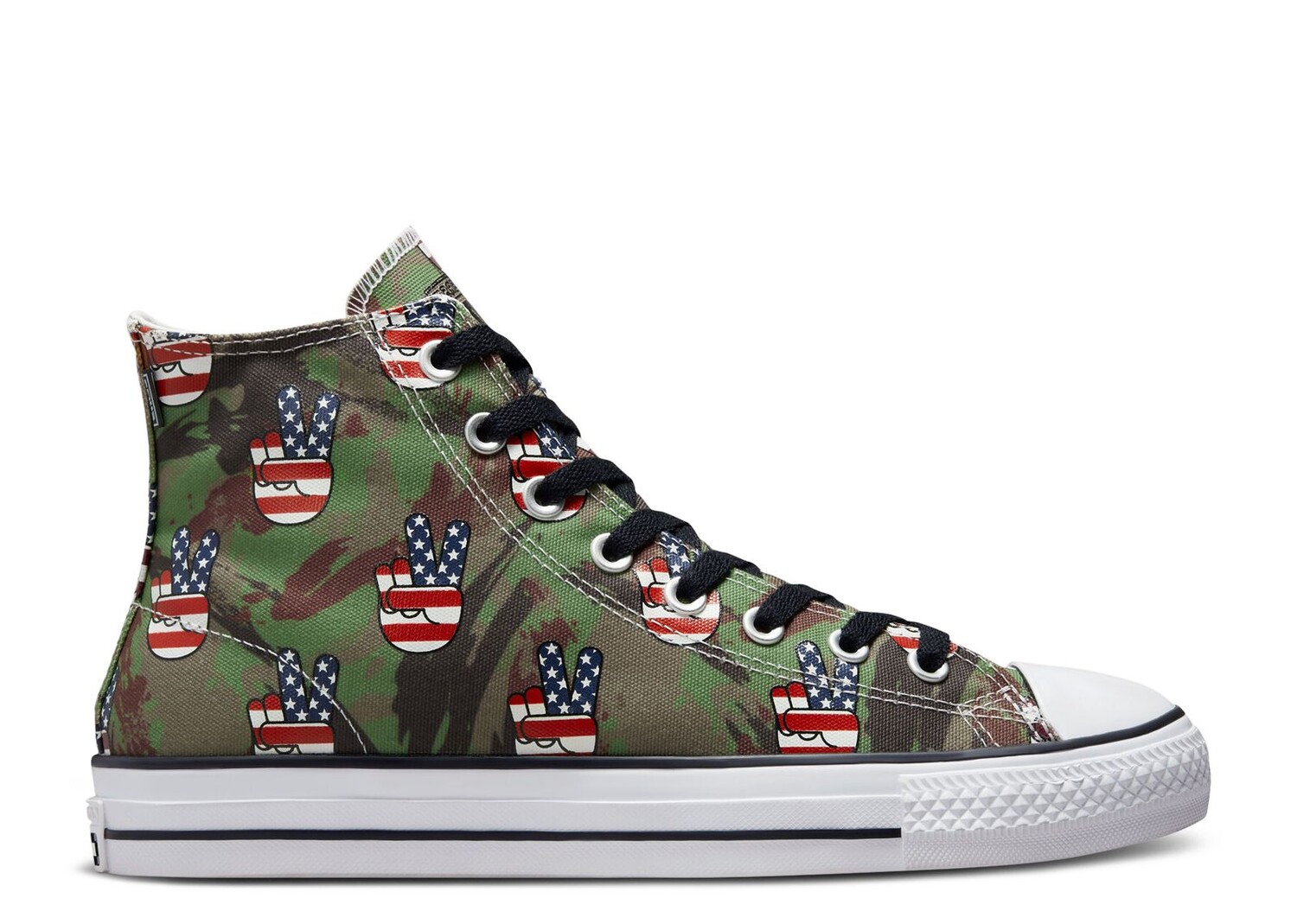 

Кроссовки Converse Chuck Taylor All Star Pro High 'Camo Peace', зеленый, Зеленый;серый