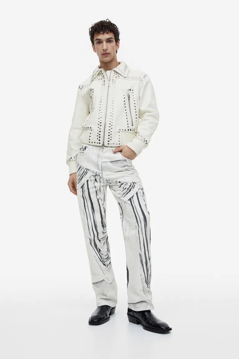 

Джинсы с принтом H&M, белый