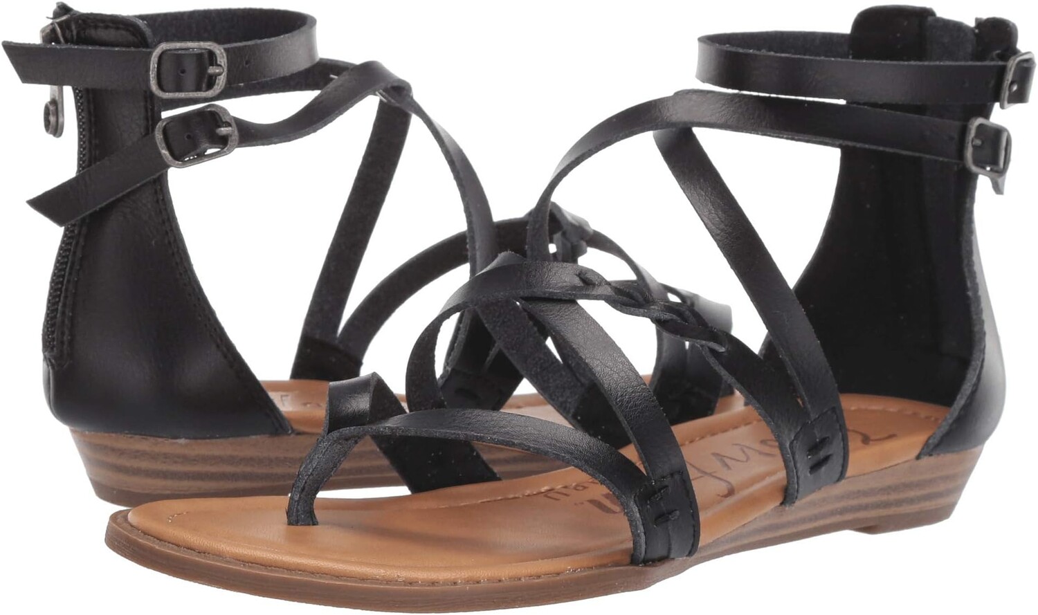 

Сандалии на плоской подошве Bungalow B Blowfish Malibu, цвет Black Dyecut