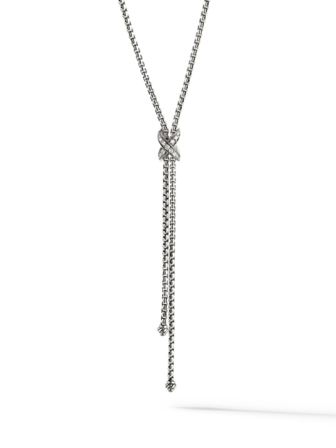 

Серебряное колье Petite X с бриллиантами David Yurman, серебряный