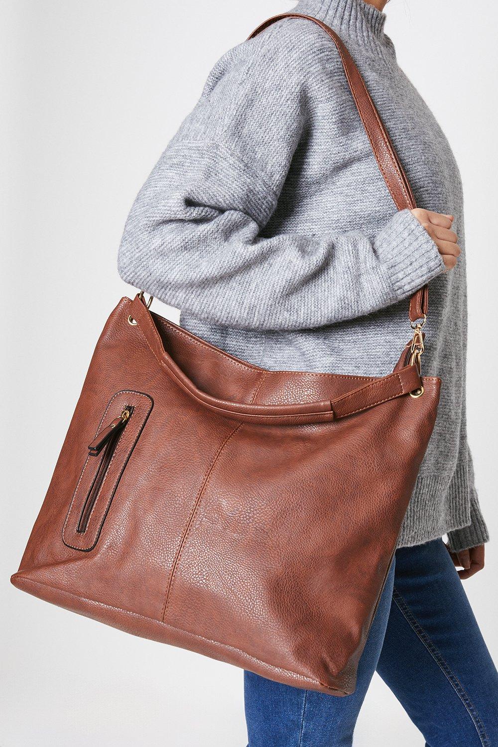 Сумка через плечо Tiana среднего размера с напуском Dorothy Perkins, коричневый тканая сумка через плечо daisy dorothy perkins коричневый