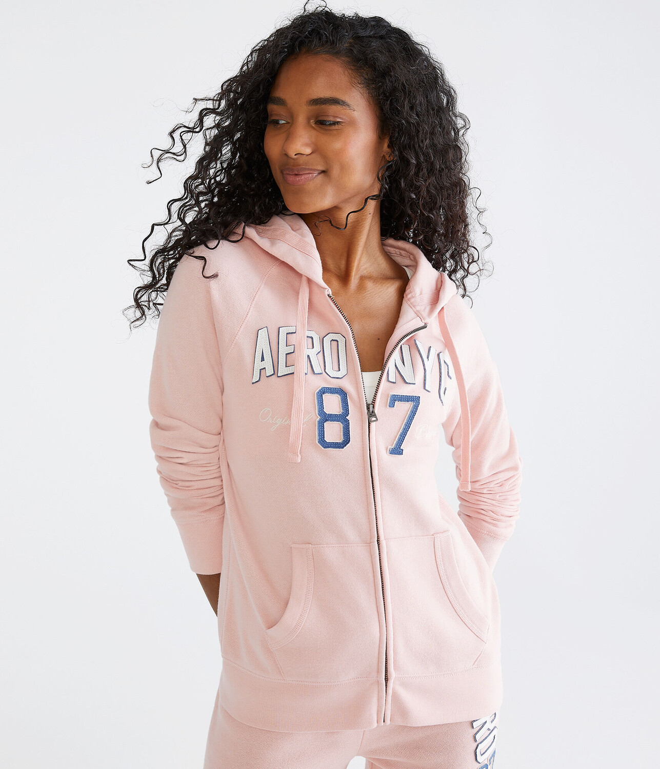 

Толстовка с молнией во всю длину Aero NYC 87 Aeropostale, розовый