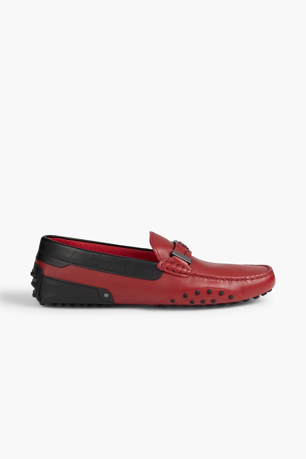 

Двухцветные кожаные кроссовки для вождения Tod's, бордовый