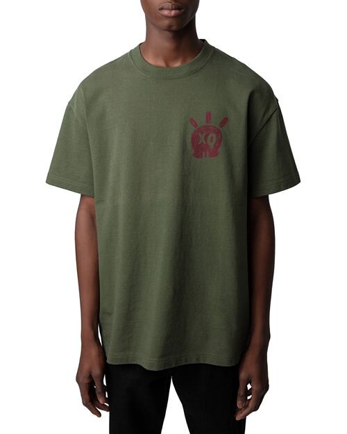 

Футболка с круглым вырезом и рисунком Teddy Skull Zadig & Voltaire, цвет Green