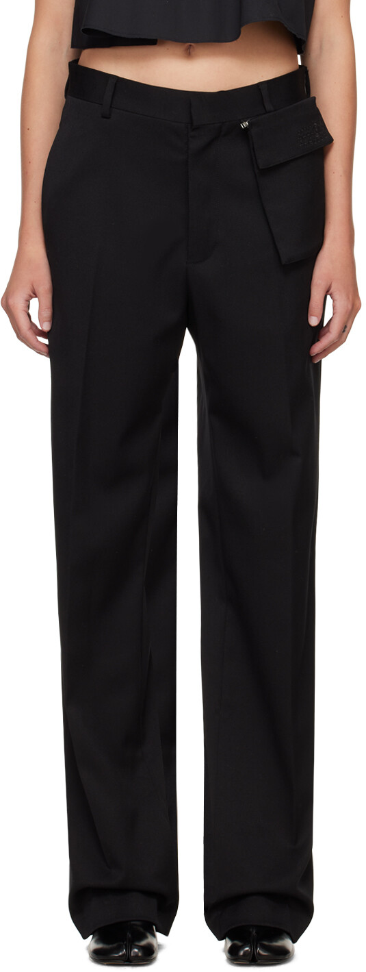 

Черные портновские брюки Mm6 Maison Margiela, цвет Black