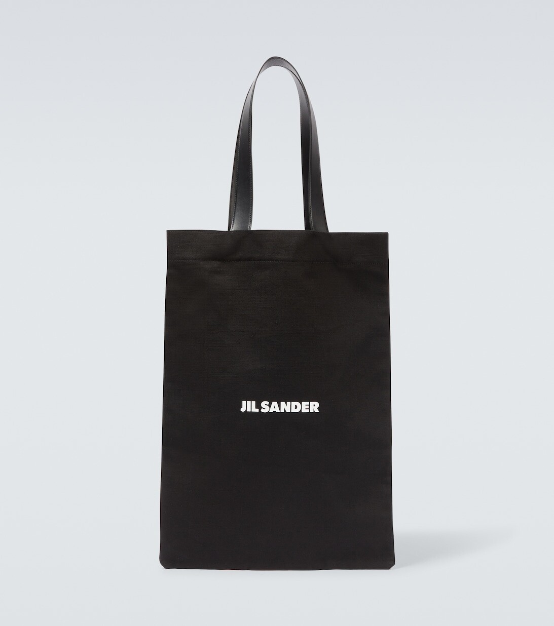 

Сумка-тоут из хлопковой парусины с логотипом Jil Sander, черный