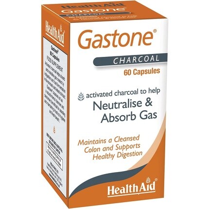 HealthAid Gastone Активированный кокосовый уголь, 60 капсул